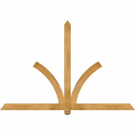 Ekena Millwork Redmond Rough Sawn Timber Gable Bracket, Western Red Cedar, 84"W x 56"H x 2"D x 4"F, 16/12 Pitch GBW084X56X0204RED00RWR